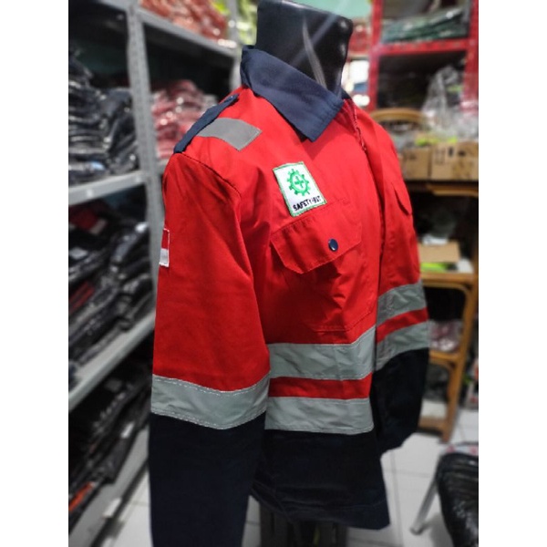 SERAGAM SAFETY MERAH NAVY SCOTLIGT PUNDAK