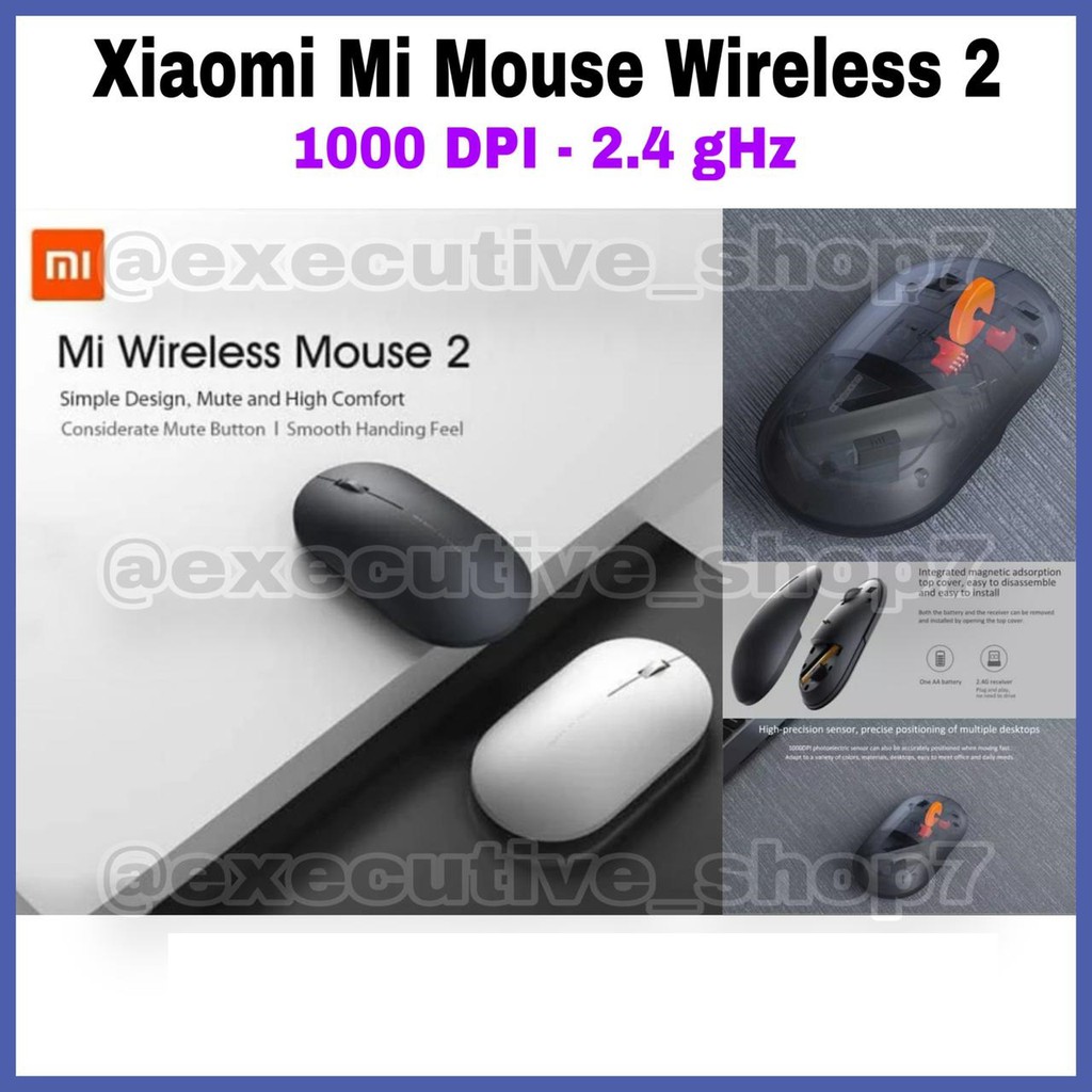 Xiaomi Mi Mouse Wireless 2 - 1000 DPI - 2.4 gHz