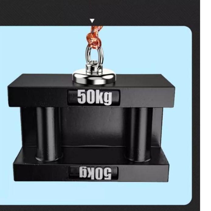 Star Seller.COD Magnet Neodymium Bulat Super Kuat Angkat Beban 50 -100KG Strong Alat Magnet Besar Fi