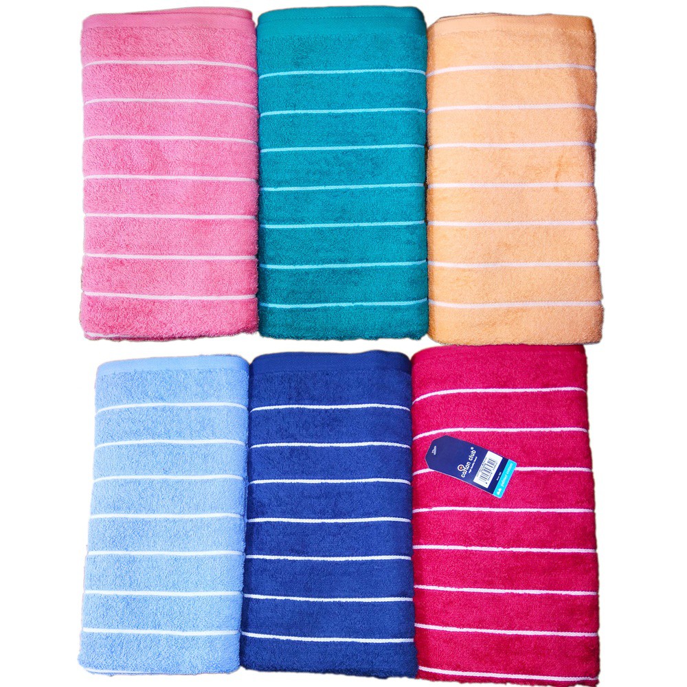 handuk mandi Cotton Club 70 x130cm Line motif polos garis / handuk dewasa garis / handuk mandi baru