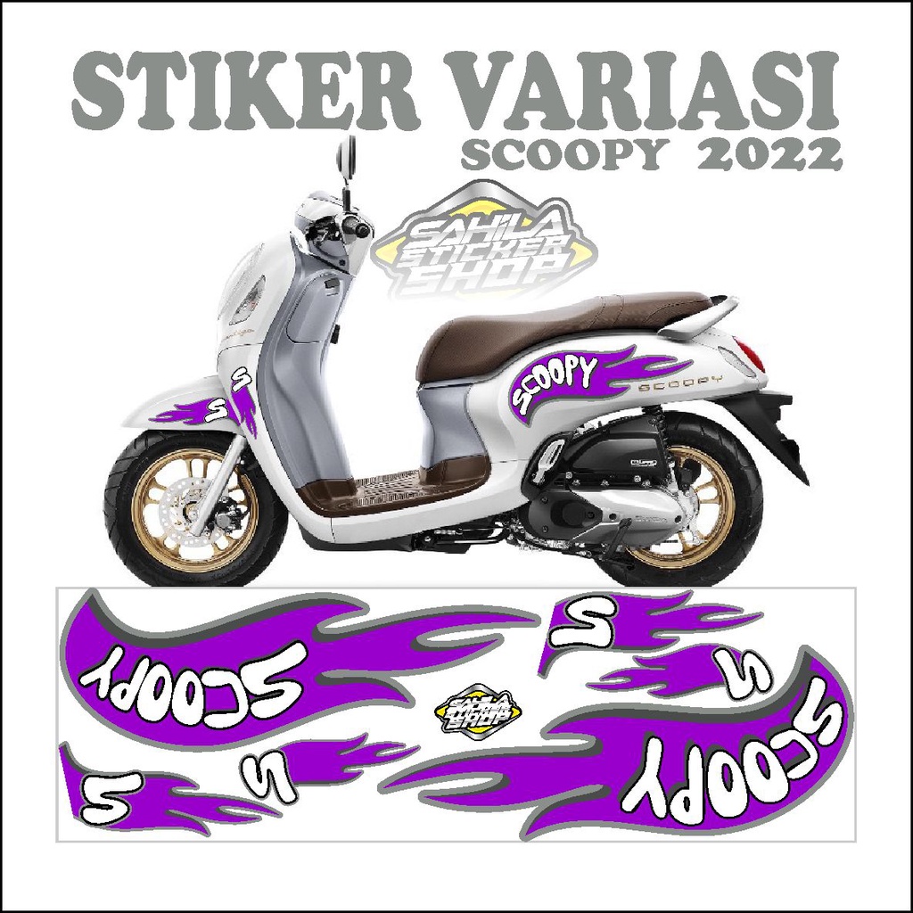 STICKER STRIPING LIS MOTOR SCOOPY FIRE DESAIN 2022 01 UNGU