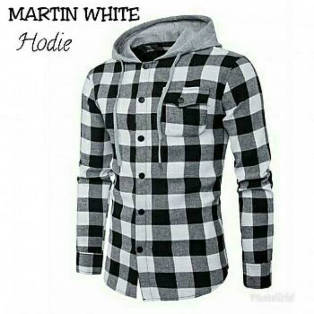 TOTOTAshop. kemeja hoodie MARTIN,Bahan Cotton premium,LENGAN PANJANG.ada topi.