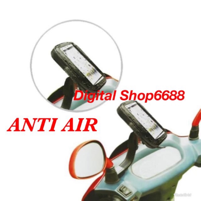 holder motor &amp; sepeda /breaket/tempat dudukan handphone buat di spion motor waterfroop /anti air