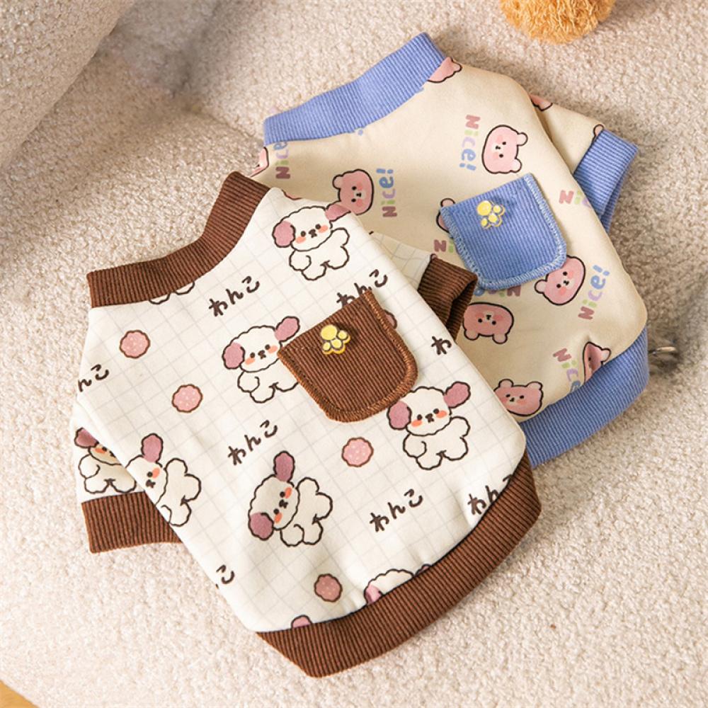 Timekey Sweater Motif Print Kartun Lucu Untuk Anjing French Bulldog B9F7