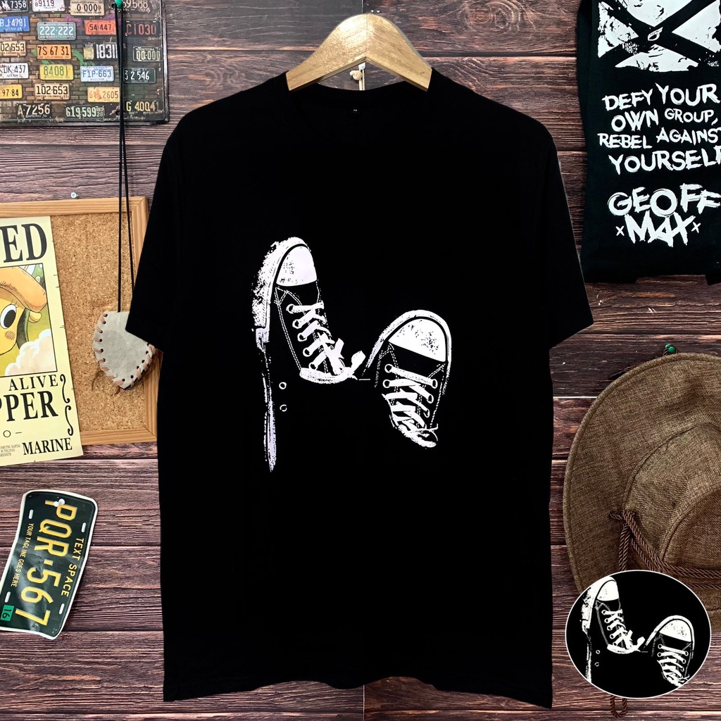 kaos distro SEPATU gede ready size m l xl baju kaos cowok atasan pria tshirt kaos oblong