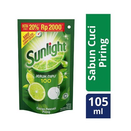 Sabun Cuci Piring Sunlight Refill 105ml