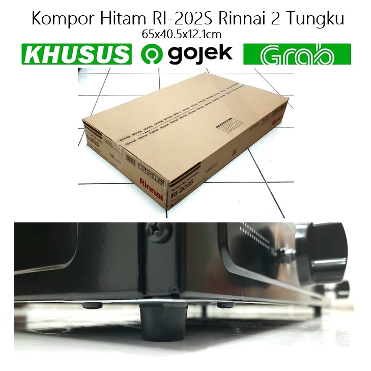 Kompor Hitam RI-202S Rinnai 2 Tungku