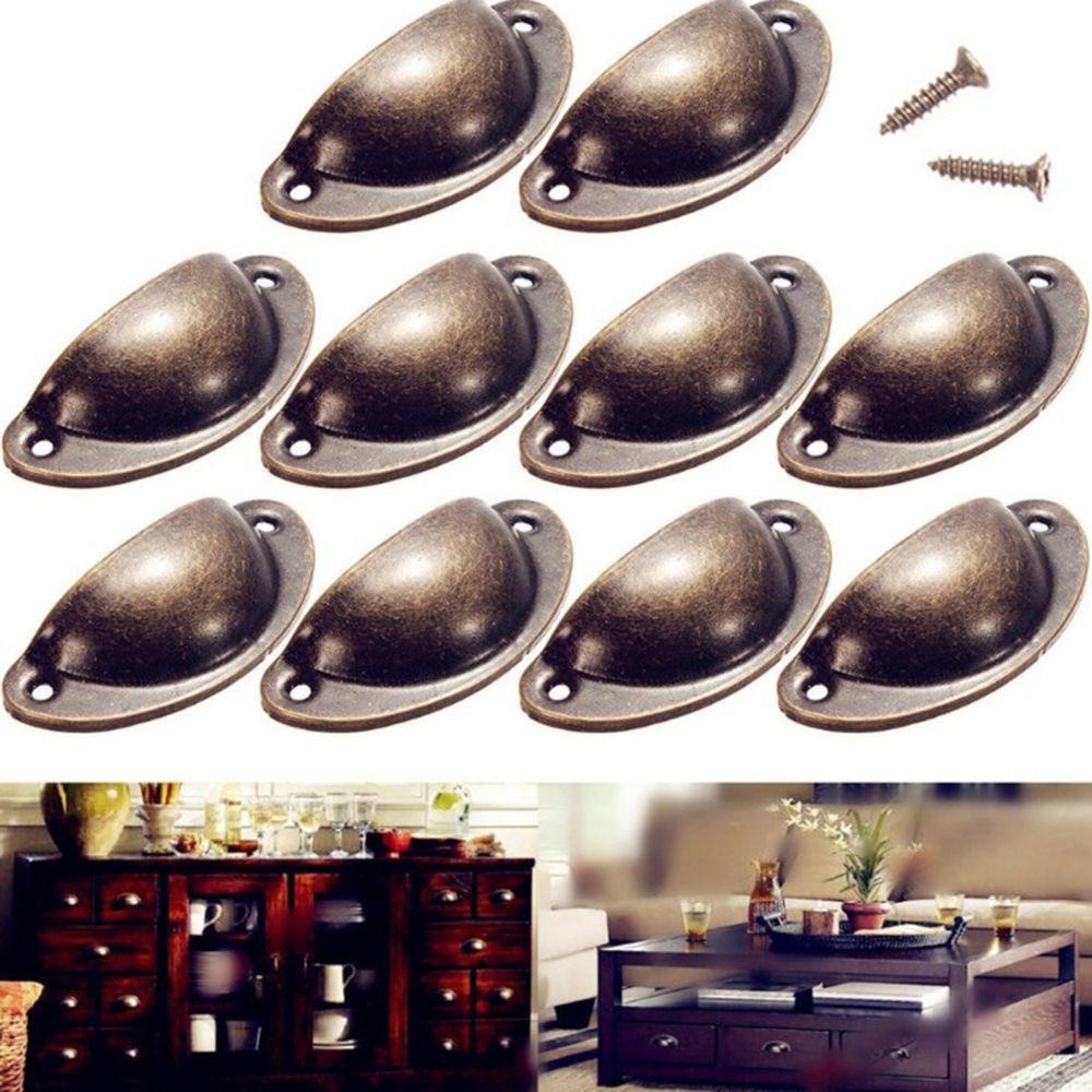 NICKOLAS1 Knob Kitchen Besi Kotak 10pcs/ Lemari Besi Laci Pintu Kerang