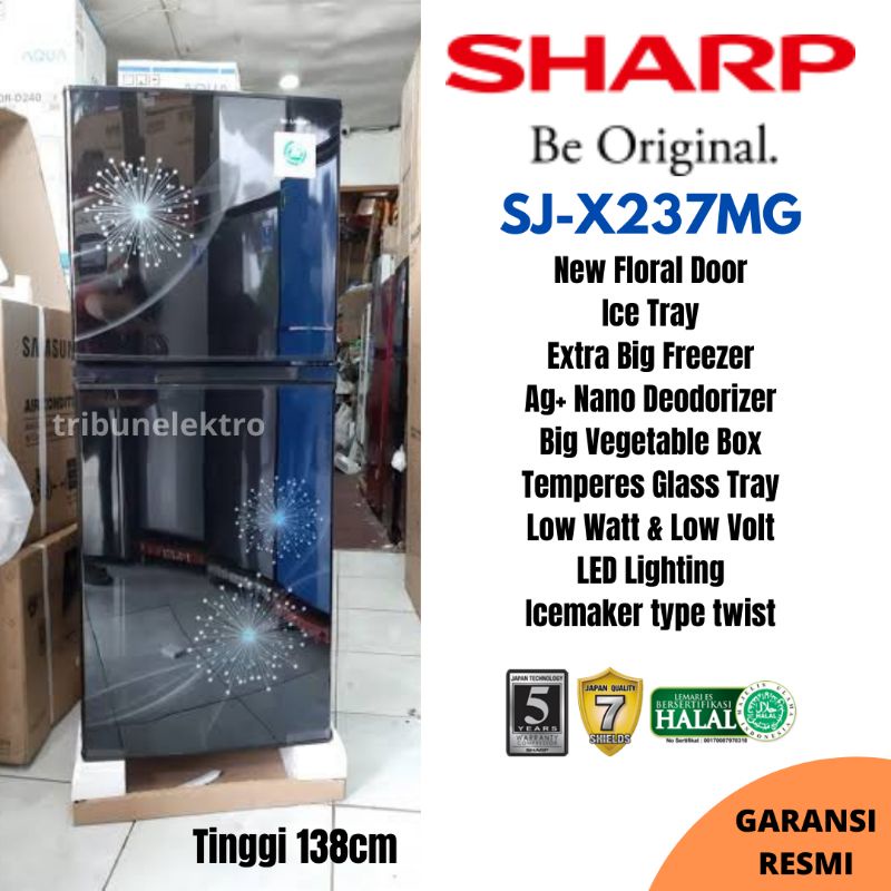 KULKAS SHARP 2 PINTU NO FROST SJ237MG TOKO ELEKTRONIK TEGAL PEMALANG BREBES