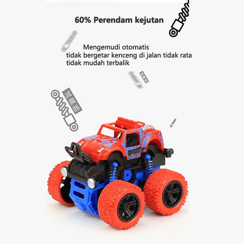 WE Zap Monster Mainan Mobil Jip anak Off Road 4 Drive Inertial Bigfoot 360 derajat