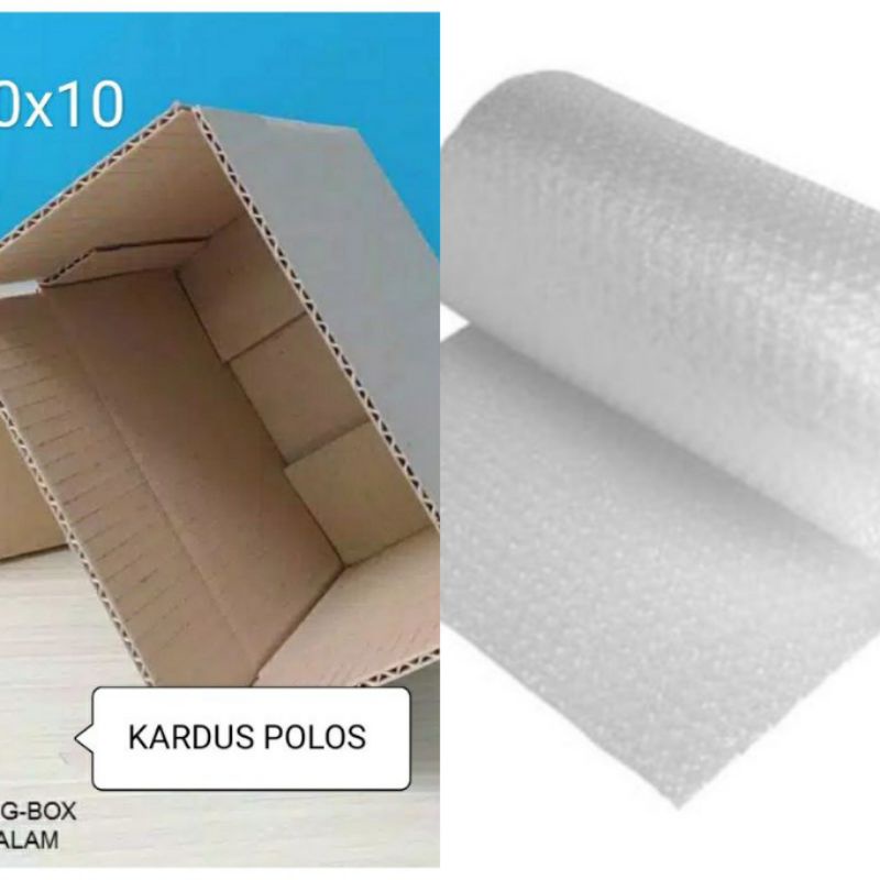 

kardus dan bubble wrap (tambahan packing)