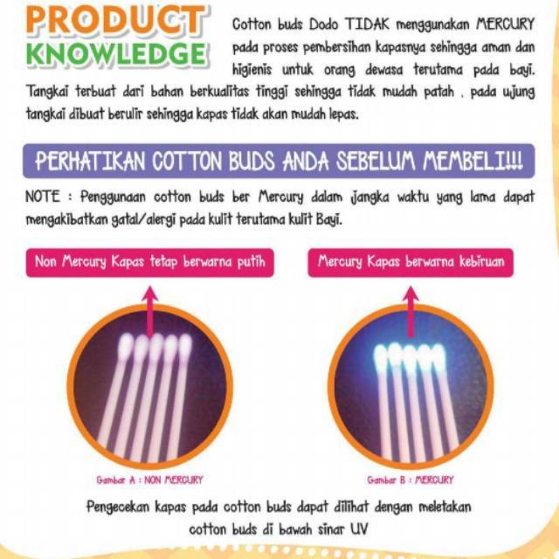 lov me ❤ Dodo Cotton Bud Pembersih telinga dan Kotoran-ujung kapas dan ujung pengeruk 2Fungsi DCB146 DCB148 DCB143 DCB141