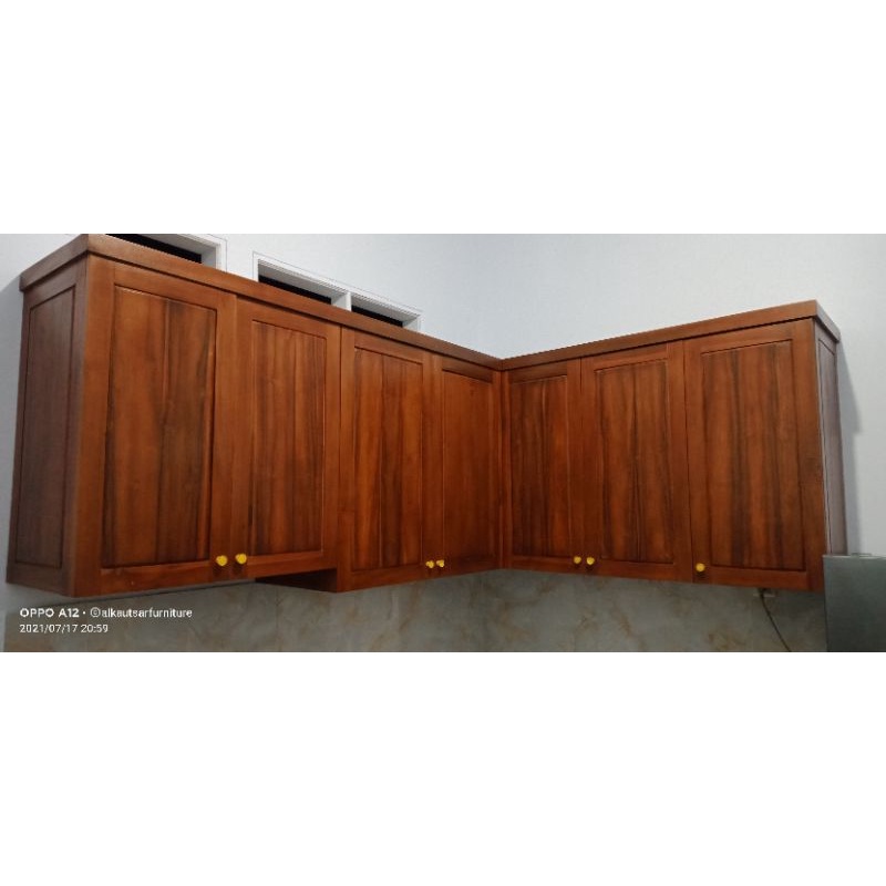 kitchen set kayu jati / lemari dapur / kitchen set minimalis