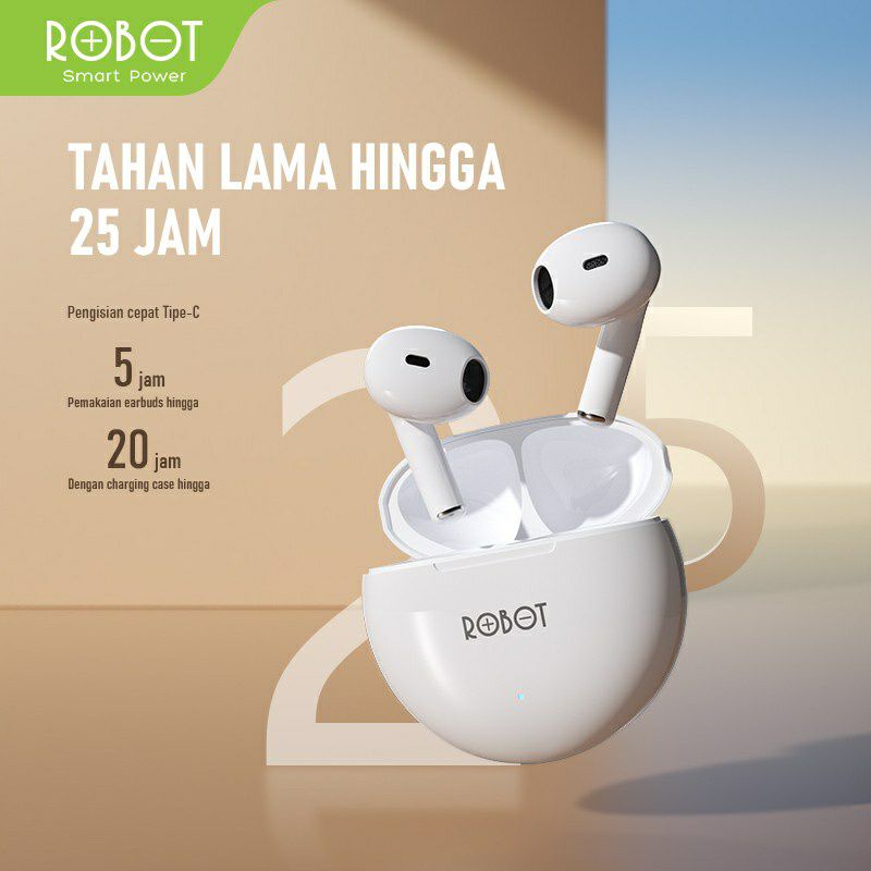 Headset Bluetooth Robot Flybuds T10 TWS Earphone Wireless 5.3 ORIGINAL