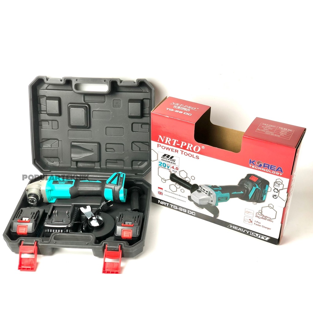 Gerinda Tangan Baterai 4 Inch NRT PRO TG 99 DC Cordless Gerinda BRUSHLESS