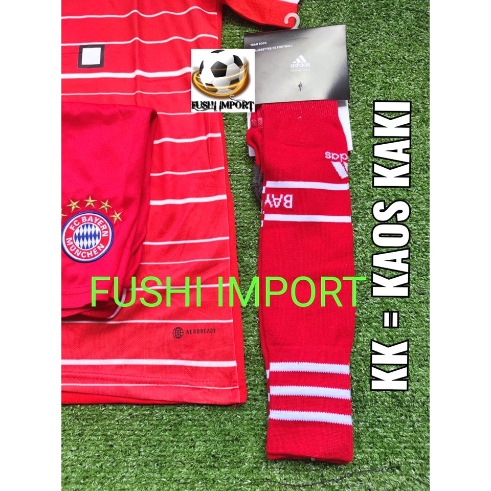 Setelan Jersey Baju Bola Munchen Home 2022 2023 ( Fullset Satu Set ) Grade Ori