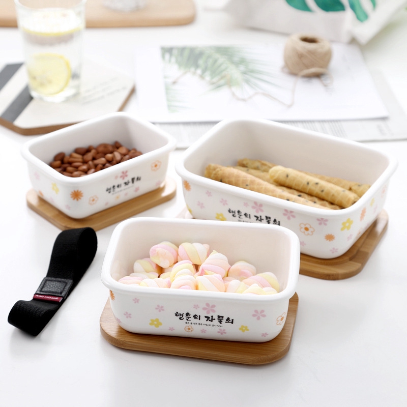 Kotak Makan Kotak Bekal Bento Lunch Box Ceramic Single-Layer