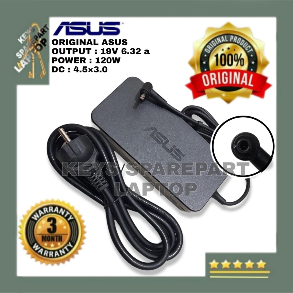 Adaptor Charger Casan laptop Asus ROG Tuf Gaming 6.32 4.5 3.0 zenbook G501 UX550 UX501 pro UX501j UX501jw  UX501VW UX501U UX510UW UX531 G501V G501VW G501 G501J G501JW original slim