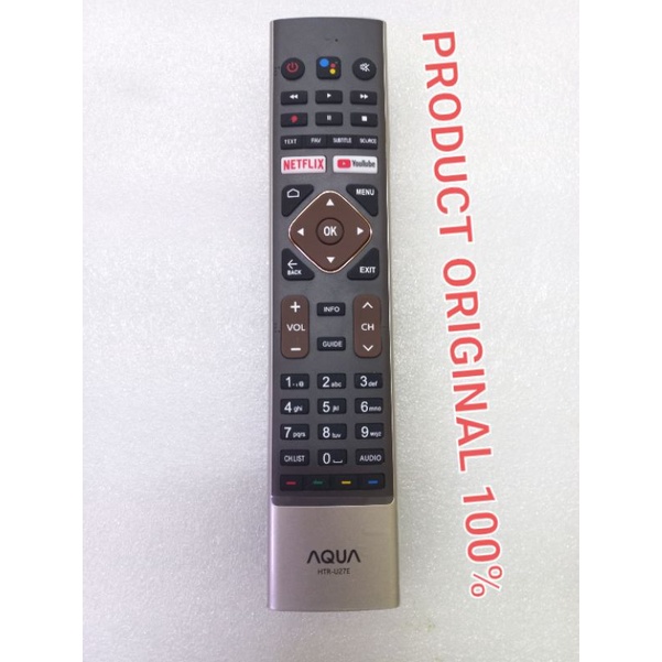 REMOT - REMOTE - TV LED - AQUA - SMART ANDROID - ORIGINAL - REMOT SMART TV AQUA - HTR- U27E