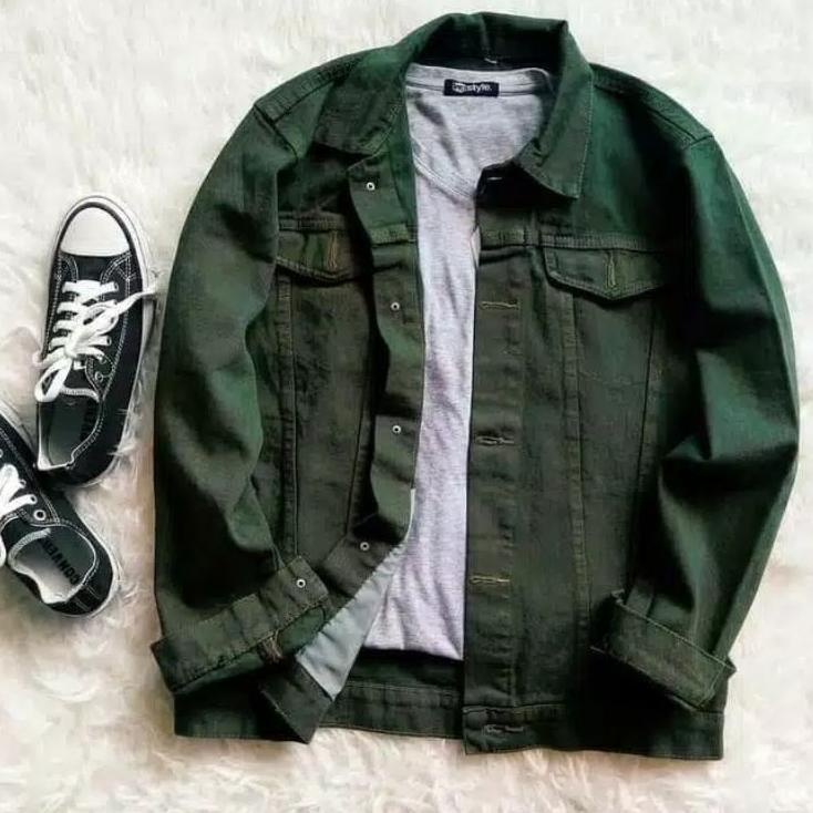 (BOOMING) CUCI GUDANG JAKET LEVI PRIA WANITA RIPPED SKINNY JEANS HIJAU ARMY STRETCH SOFT JEANS PEKAT