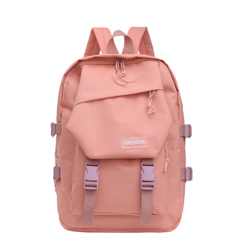 TAS RANSEL KOREA MALLAN TA265P3 PINK BACKPACK SEKOLAH KULIAH KERJA WANITA IMPORT MURAH FASHION ABG