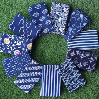 KATUN PRIMA HALUS Kain Batik Cap Garutan Lurik Biru Navy KATUN PRIMA HALUS Kain Batik Cap Garutan Lurik Biru Navy