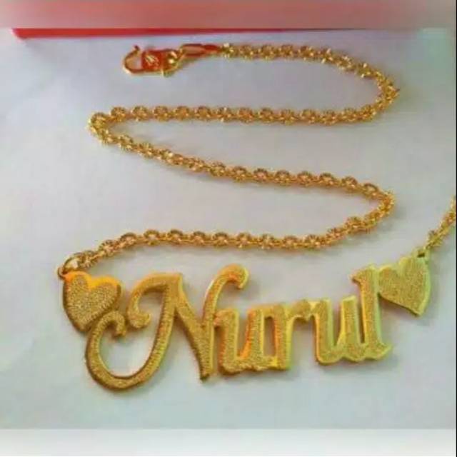 Kalung Nama Love Unik Ukir Terbaru