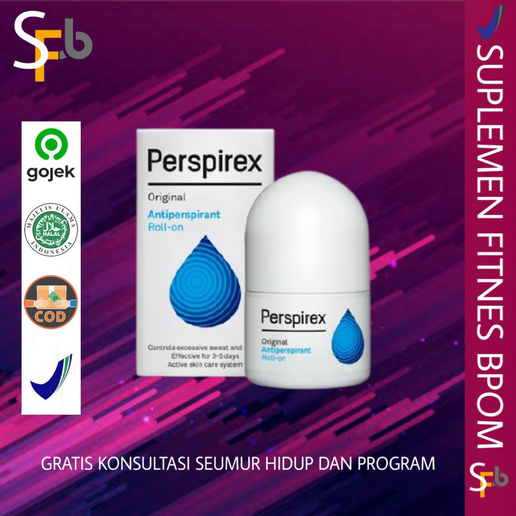 Perspirex Original Roll On Deodorant Original 20 Ml PESPIREX DEODORABT ROLL ON ORIGNAL 100% BPOM