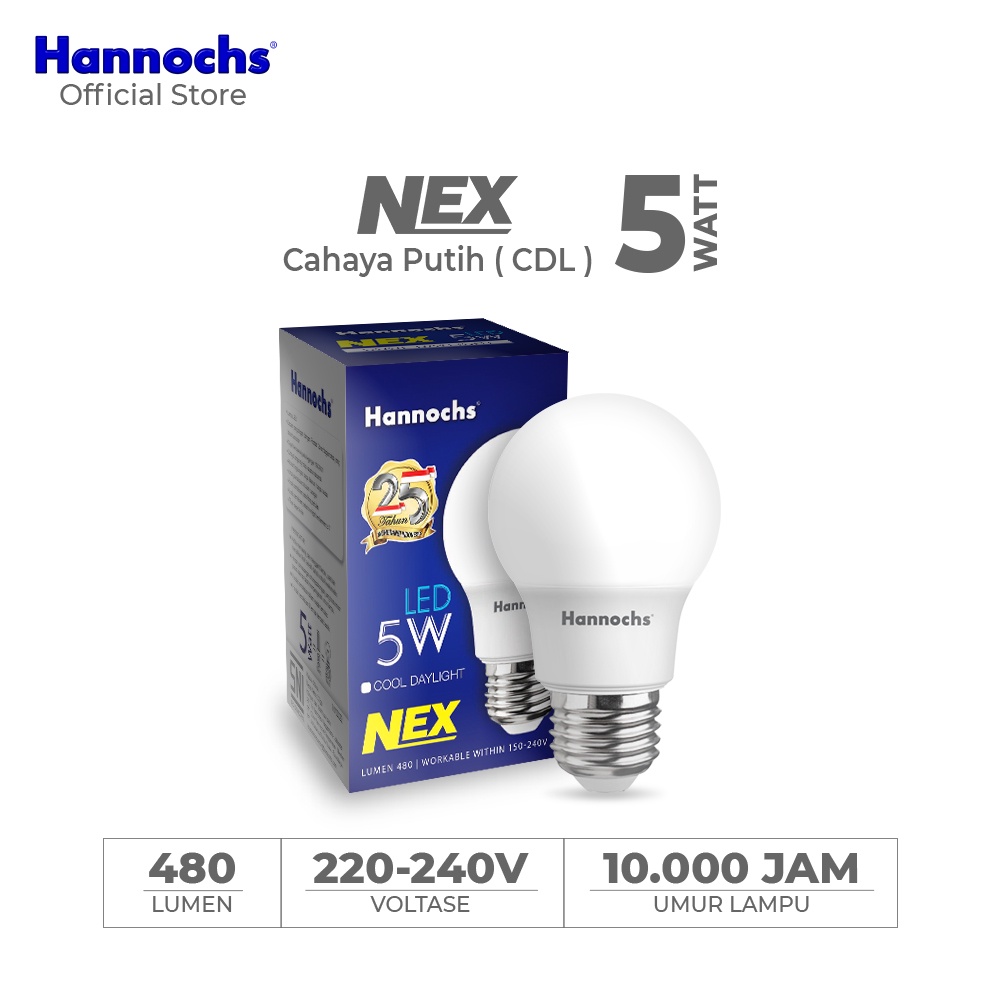 Hannochs Lampu LED NEX 5 watt Cahaya Putih