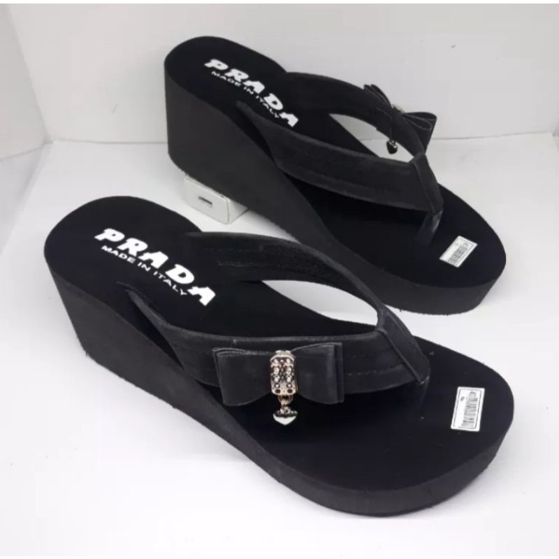 sandal wedges tinggi terbaru rempel