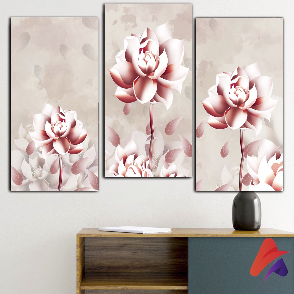 HIASAN DINDING BUNGA AESTHETIC BUNGA MAWAR ( 15X30 ) WALL DECOR HIASAN DINDING KAMAR PAJANGAN RUANGAN POSTER KAYU BUNGA AESTHETIC