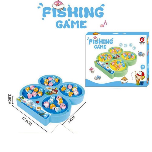 Mainan pancing ikan elektronik / Fishing game magnetic 4 lubang ( SKW.685-10 )