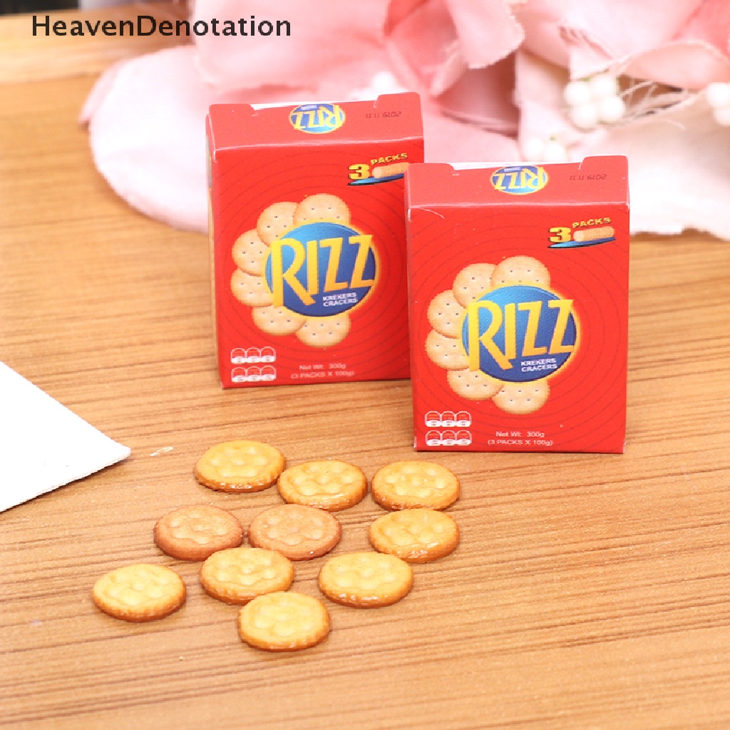 (Heavendenotation) Miniatur Cookies Skala 1: 6 Dengan Kotak Untuk Rumah Boneka