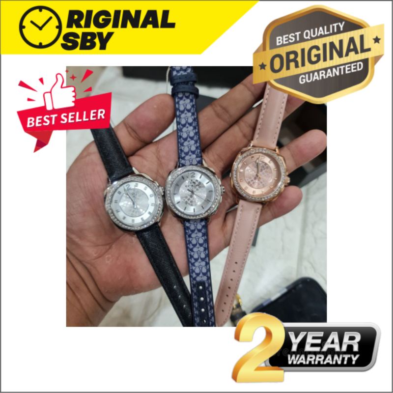 ( ORIGINAL - BERGARANSI ) JAM TANGAN PRIA WANITA | RANTAI | KULIT | KARET | MURAH | Coach  kulit  St