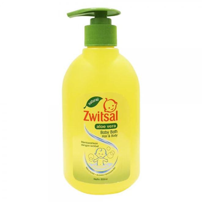 Zwitsal Natural Baby Bath Hair &amp; Body / Milk &amp; Honey / Minyak Telon Pump 300ml