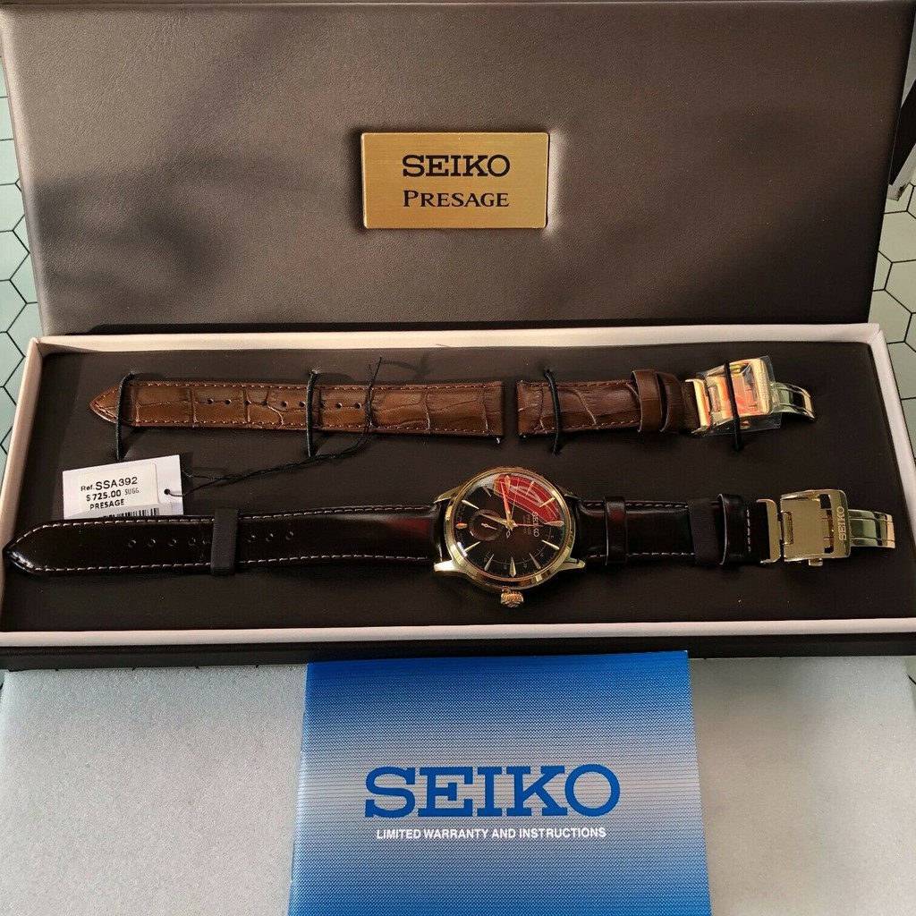 Seiko Presage SSA392J1 Cocktail Old Fashioned Automatic Brown Dial - Jam Tangan Pria SSA392