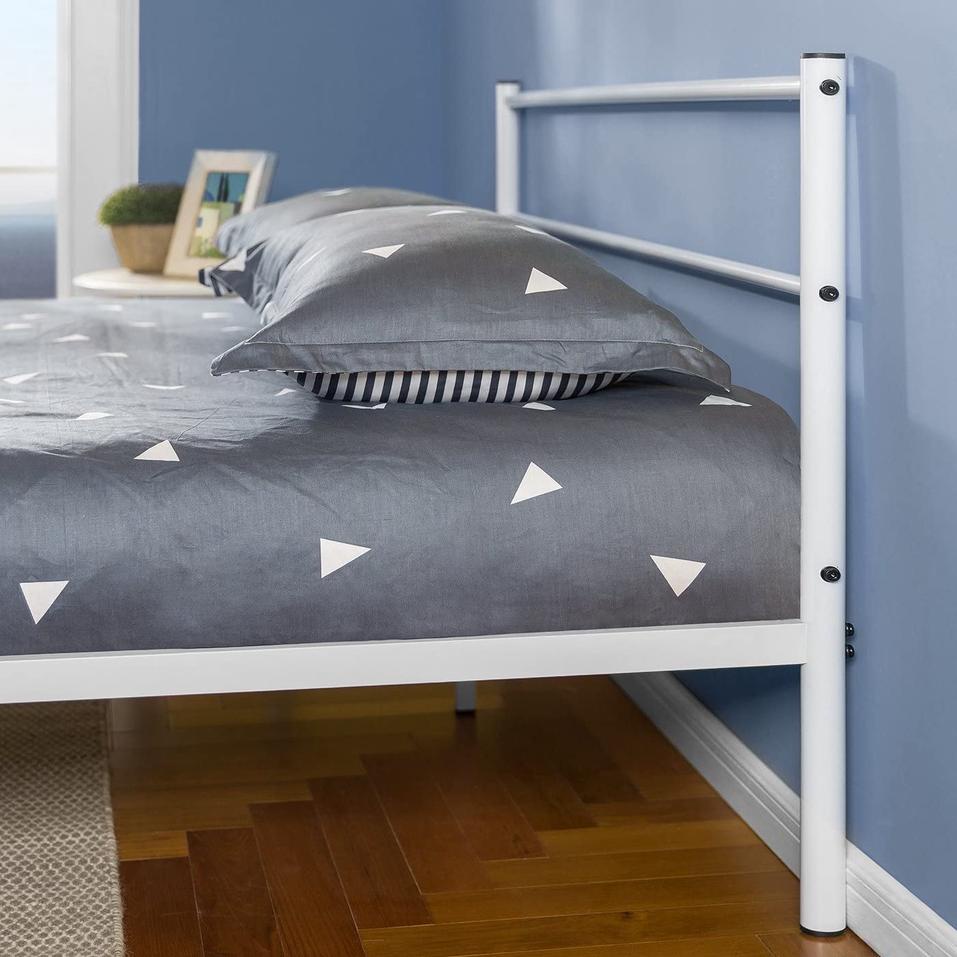 [Art. 8389V] Tempat Tidur Dipan Sandaran Zinus Geraldine / Warna Putih / Besi / DIY / Bed In a Box