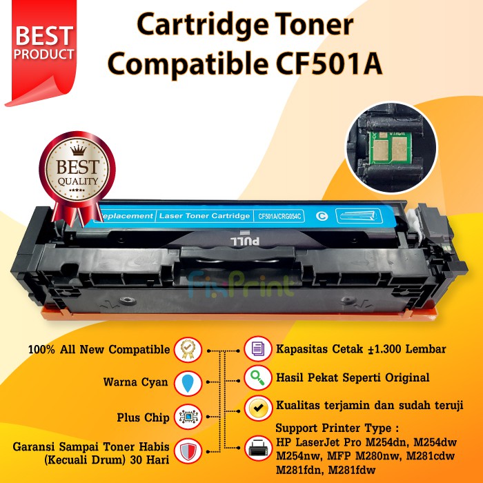 Cartridge Toner Compatible HP 202A CF500A CF501A CF502A CF503A Canon CRG 052 Refill Printer M254 MFP M280 M281fdw