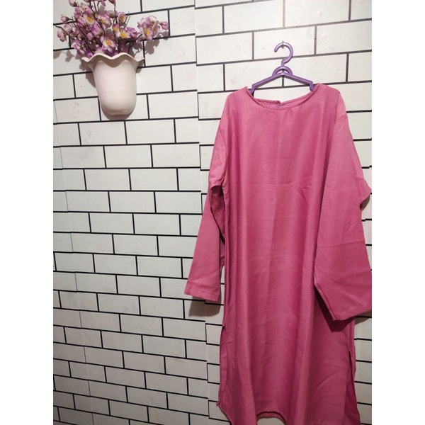 Tunik Polosan Pink