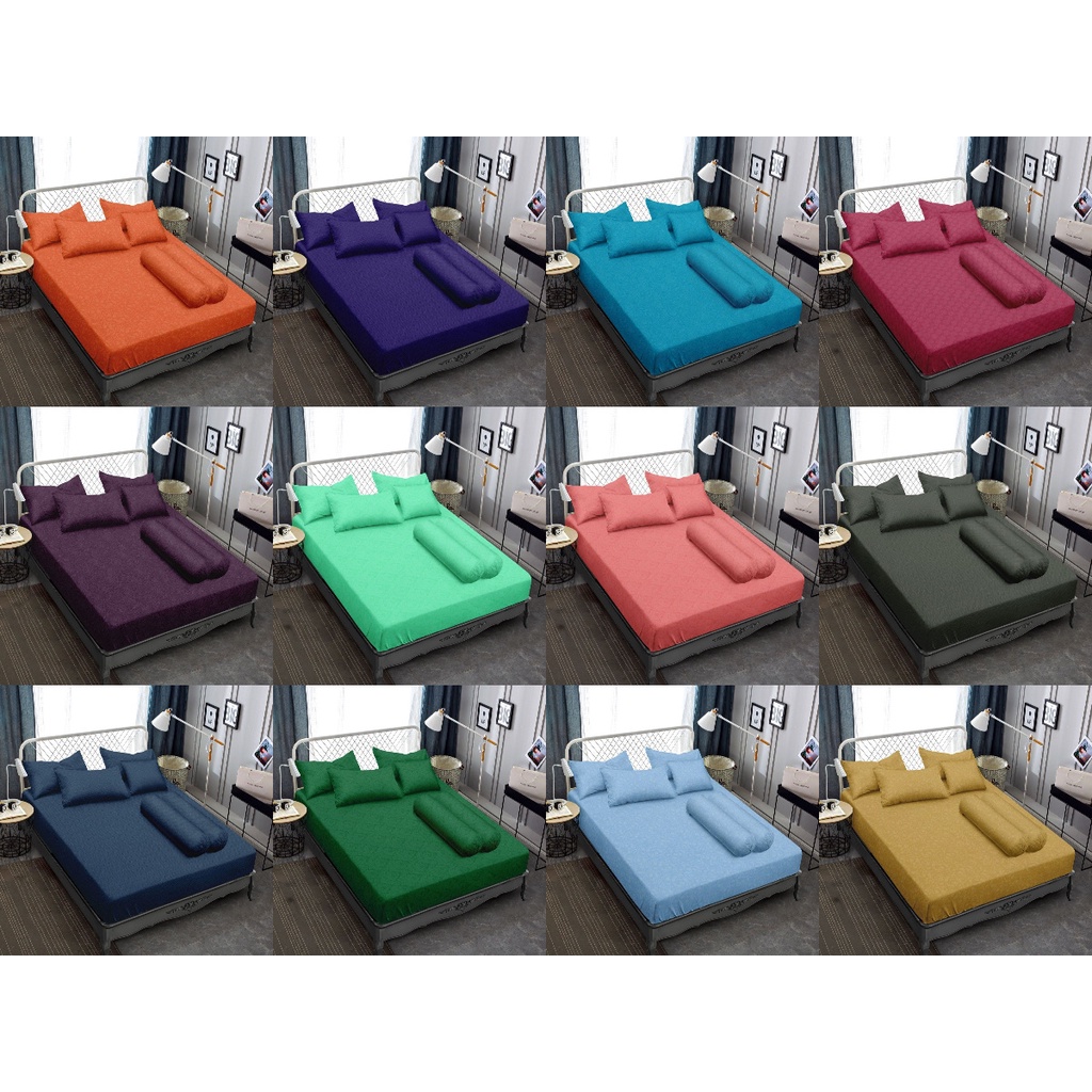 VALLERY - SPREI POLOS QUEEN 140X200 145X200 150X200 TINGGI 30 / 25