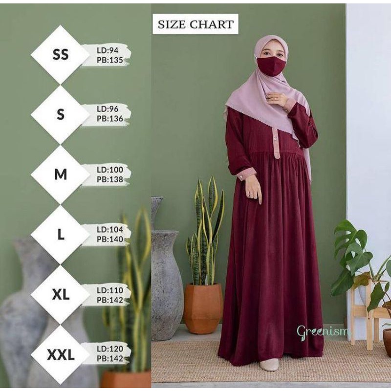 Iswara Dress Polos Dewasa by Greenism ORI