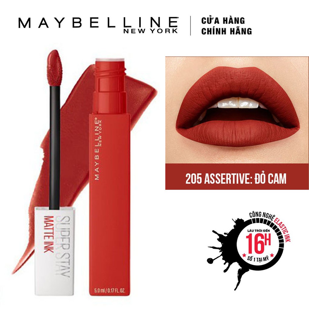 MAYBELLINE Superstay Matte Ink ASSERTIVE-205 Lipstick Make Up