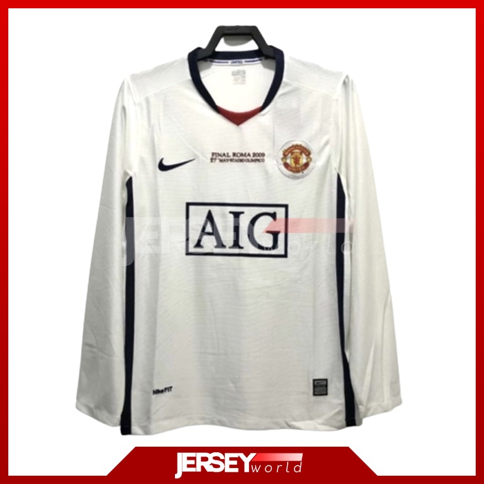 Jersey Retro Klasik MU Away Longsleeve 2008-2009 PREMIUM GRADE ORI