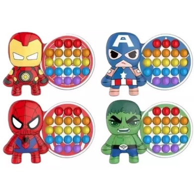 Mainan anak Pop It Avengers fidget push / pop it karakter lucu