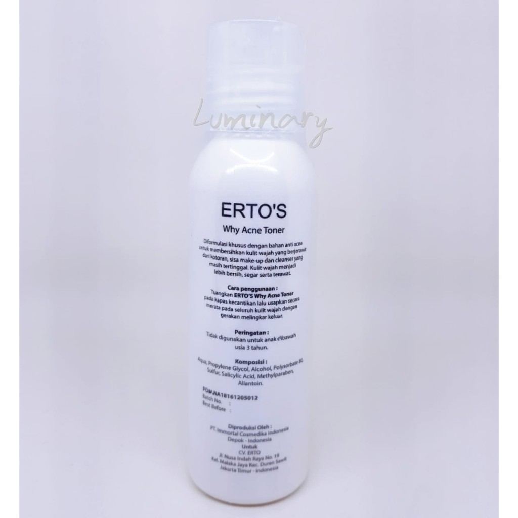 [ ERTOS ] WHY ACNE TONER - ERTO'S WHY ACNE TONER