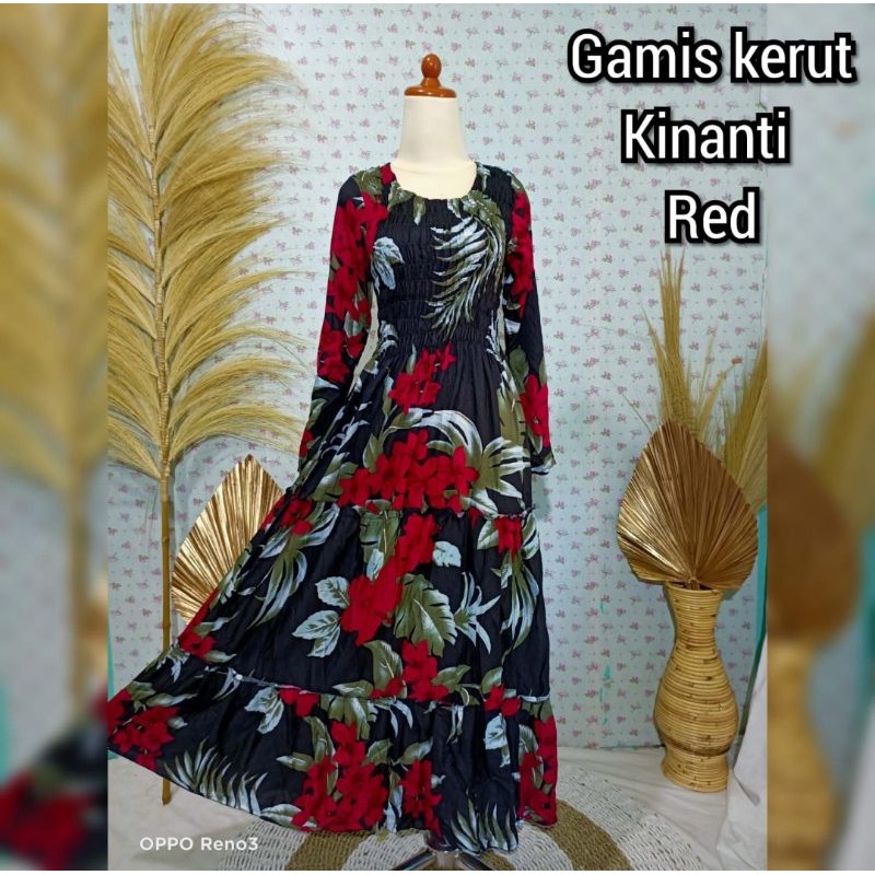 Gamis Kerut Kinanti Kain Bali