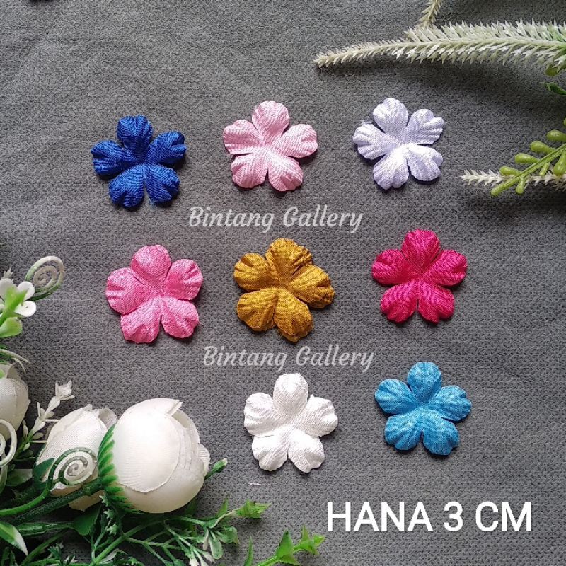 BUNGA HANA 3 CM / BUNGA HANA AKSESORIS MAHAR