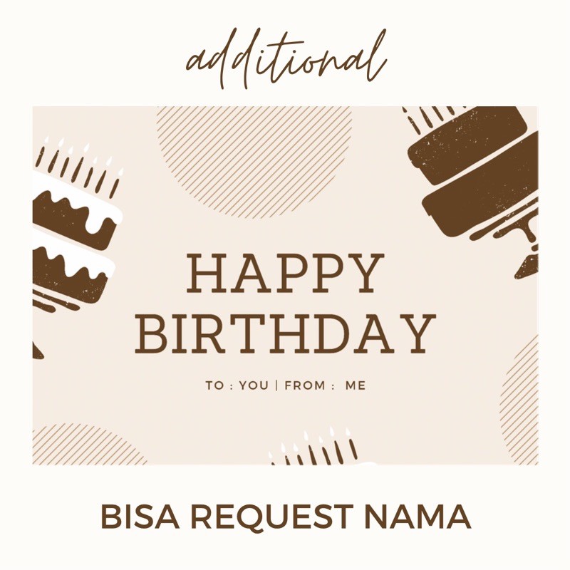 

[ADDITIONAL] Birthday Card Request | scrapitup.id