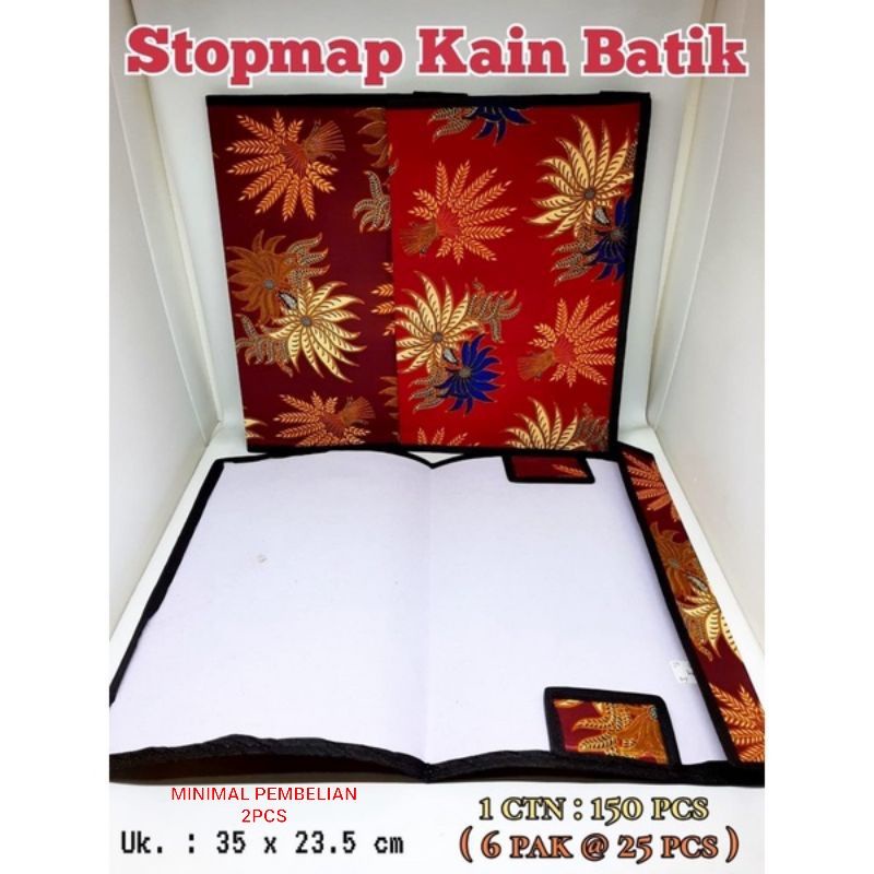 

Stopmap Batik Folio Kain Asli