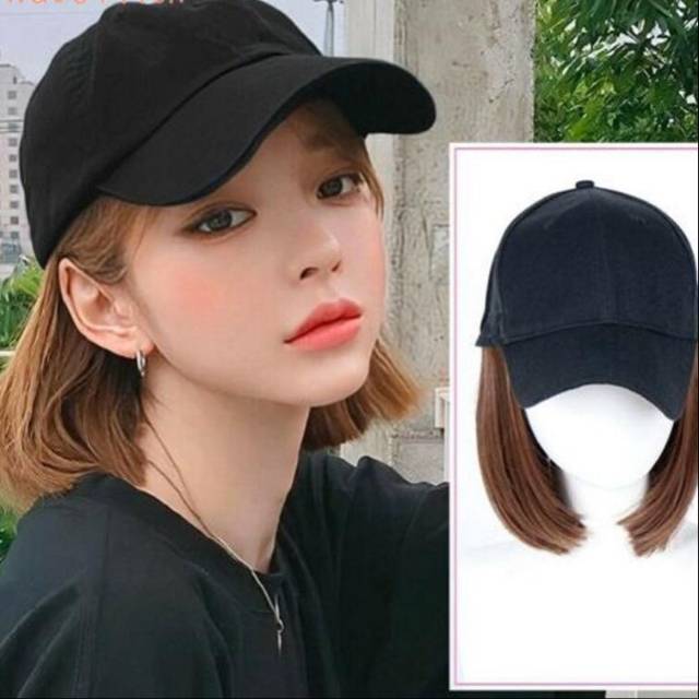 wig topi pendek wig bobo wig topi model bob wig pendek wig cosplay
